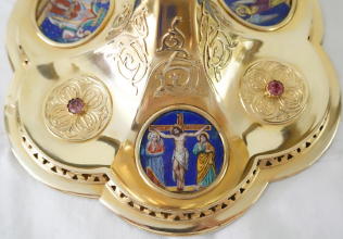 Solid silver gilt antique French Gothic Chalice.